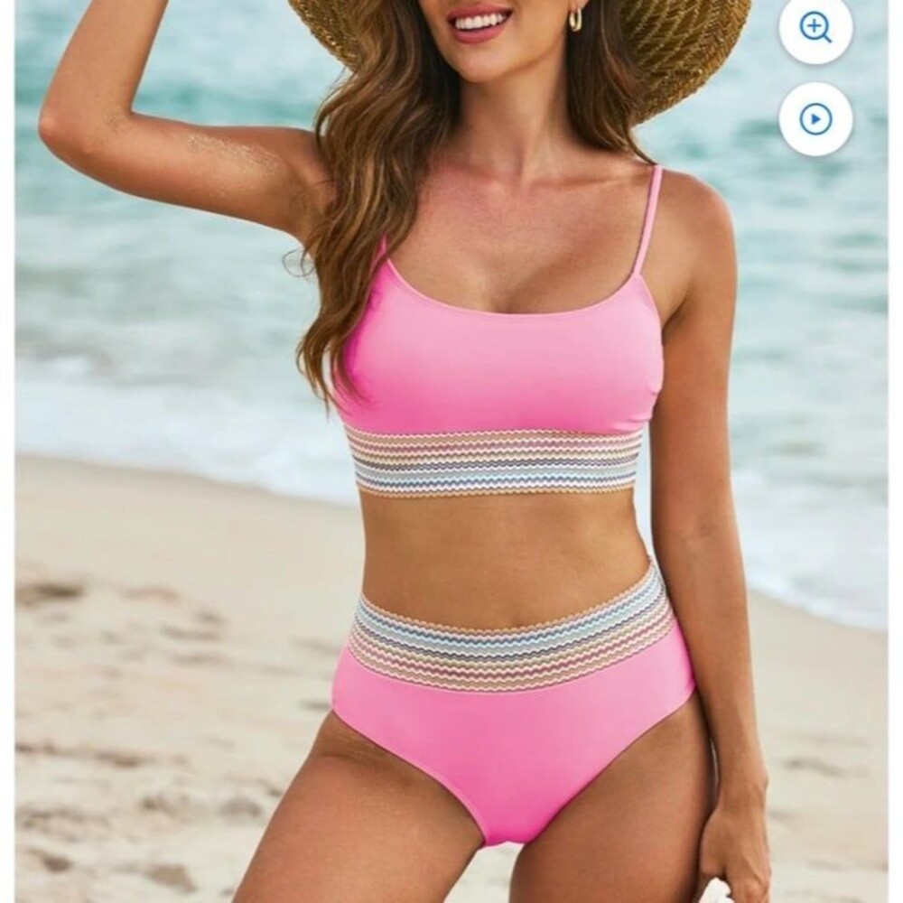 New hot pink bikini